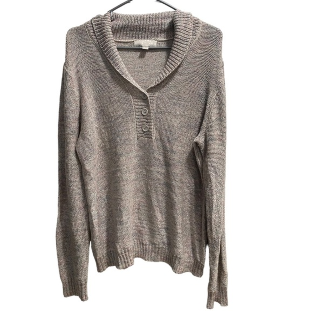 Women’s Carolyn Taylor Multicolor 3-Button Long Sleeve Sweater size‎ XL Pullover